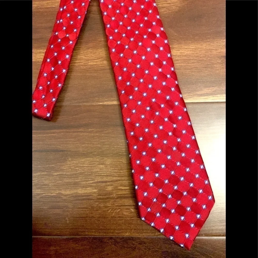 JOS. A. BANK Red 100% Silk Hand Made Necktie